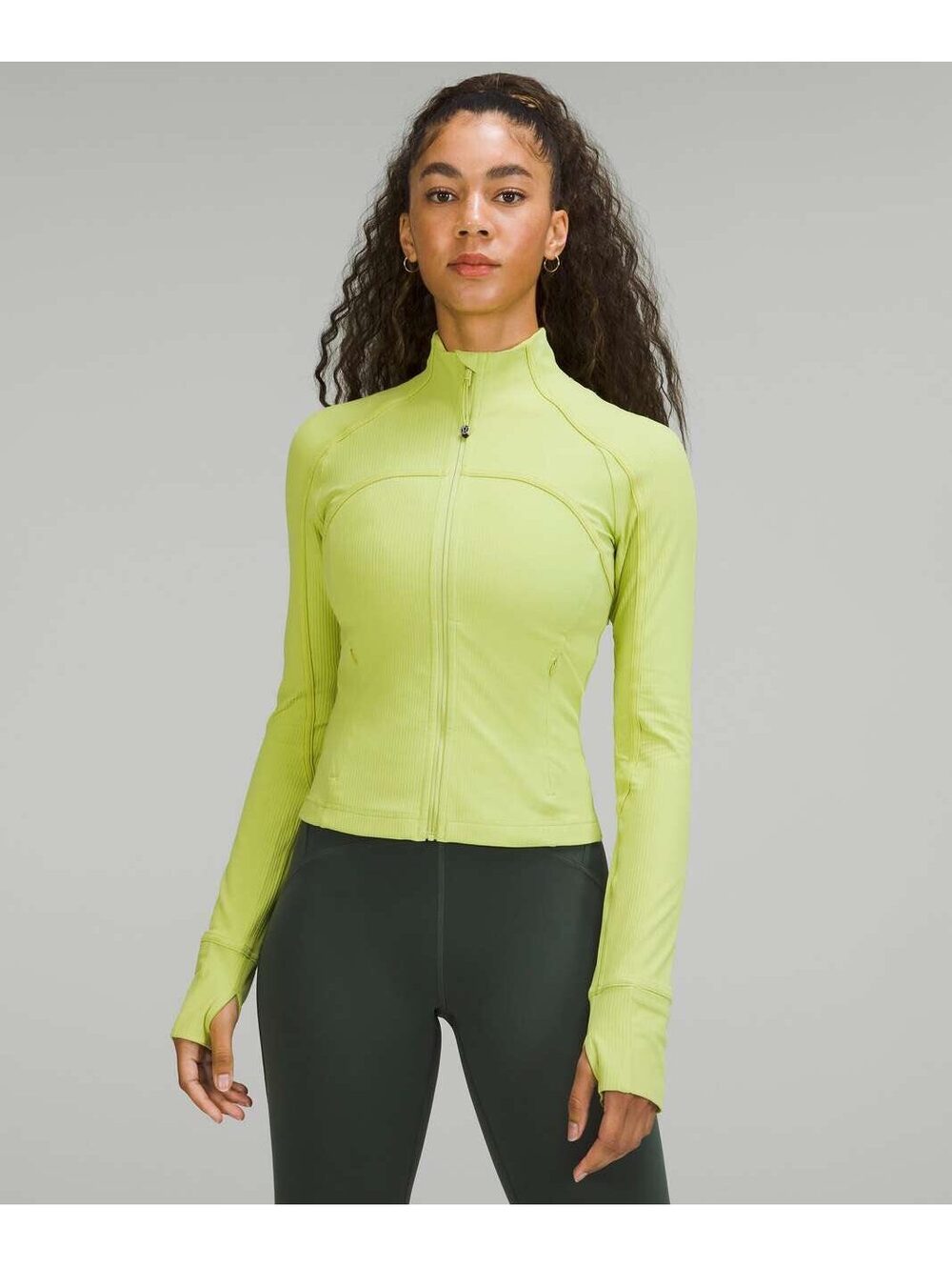 Lululemon Ribbed Nulu Cropped Define Jacket Wasabi
